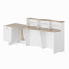 HELMER Reception Desk 2.4M Right Panel - Oak & White