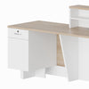 HELMER Reception Desk 2.4M Right Panel - Oak & White