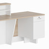 HELMER Reception Desk 2.4M Left Panel - Oak & white