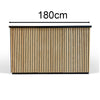 KENTO Reception Desk 180cm - Timber Slat Acoustic Black & Oak