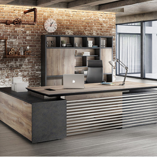 PHOENIX Display Wall Unit 3.0M - Warm Oak & Black