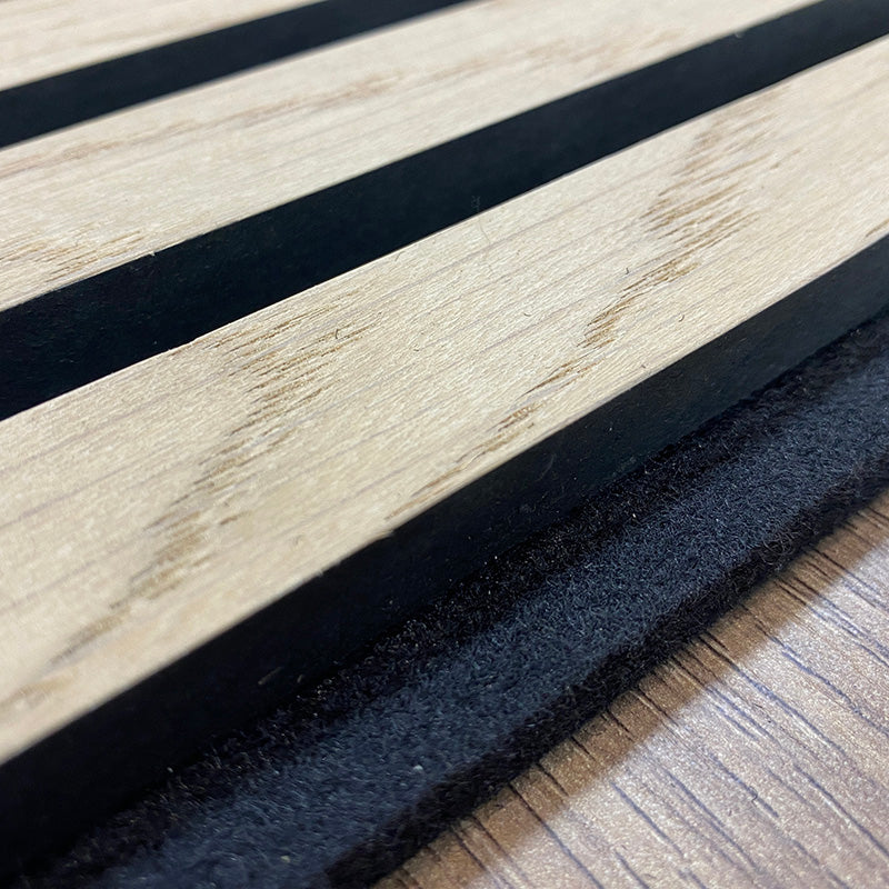 HALO Reception Desk 180cm - Oak / Black on Black