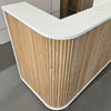 HALO Reception Desk 240cm - Oak & White