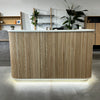 HALO Reception Desk 180cm - Oak & White