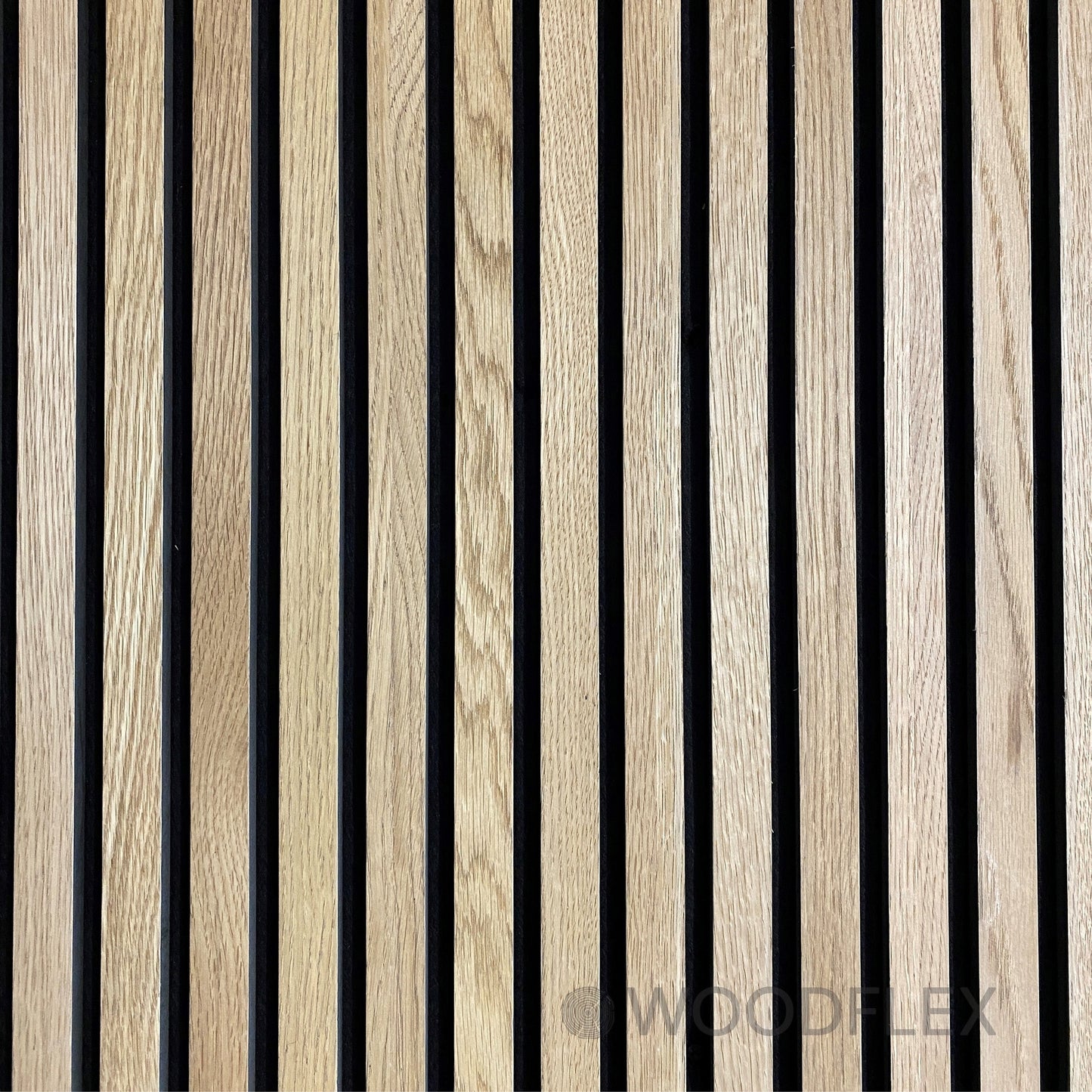 KENTO Reception Desk 180cm - Timber Slat Acoustic Black & Oak