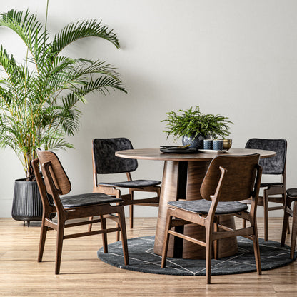 OKARA Round Dining Table 120cm - Walnut