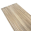 WOODFLEX Flexible Solid Paulownia Wood Slat Wall Panel -  2700mm x 600mm - Half Round