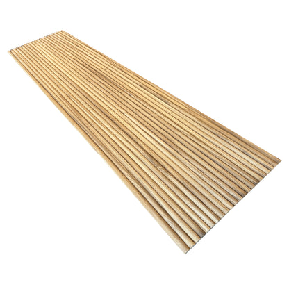 WOODFLEX Flexible Solid Paulownia Wood Slat Wall Panel -  2700mm x 600mm - Half Round