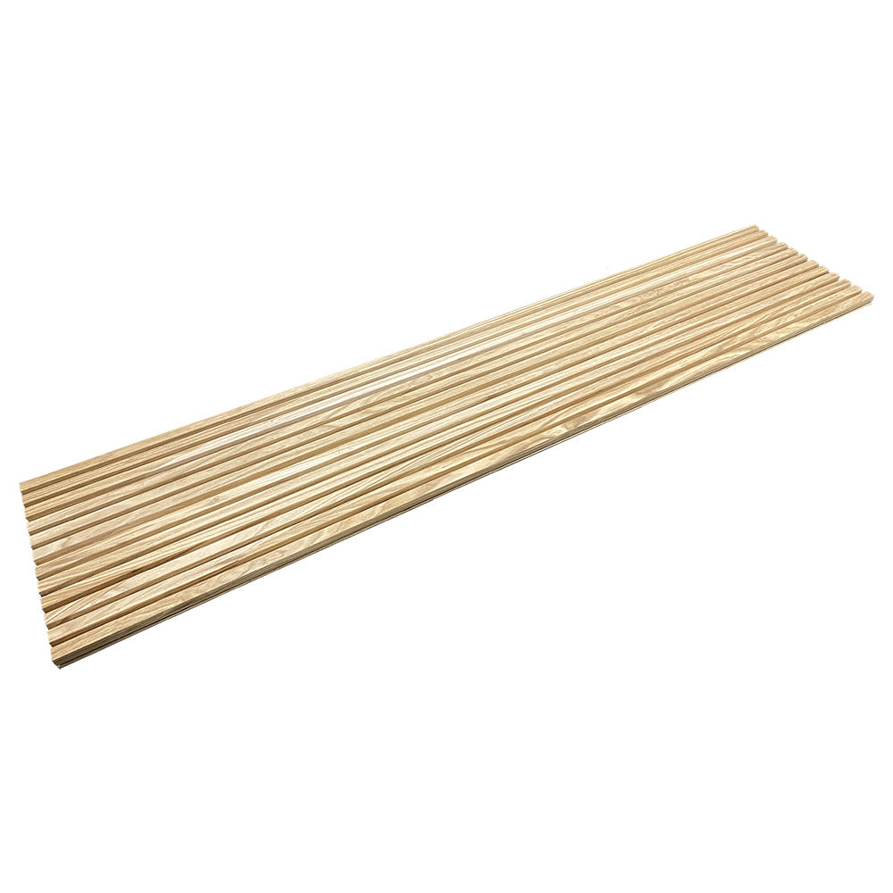 WOODFLEX Outdoor & Indoor Solid Hard Wood Slat Wall Ceiling Pool Fence Cladding - Paulownia - 2700mm x 545mm