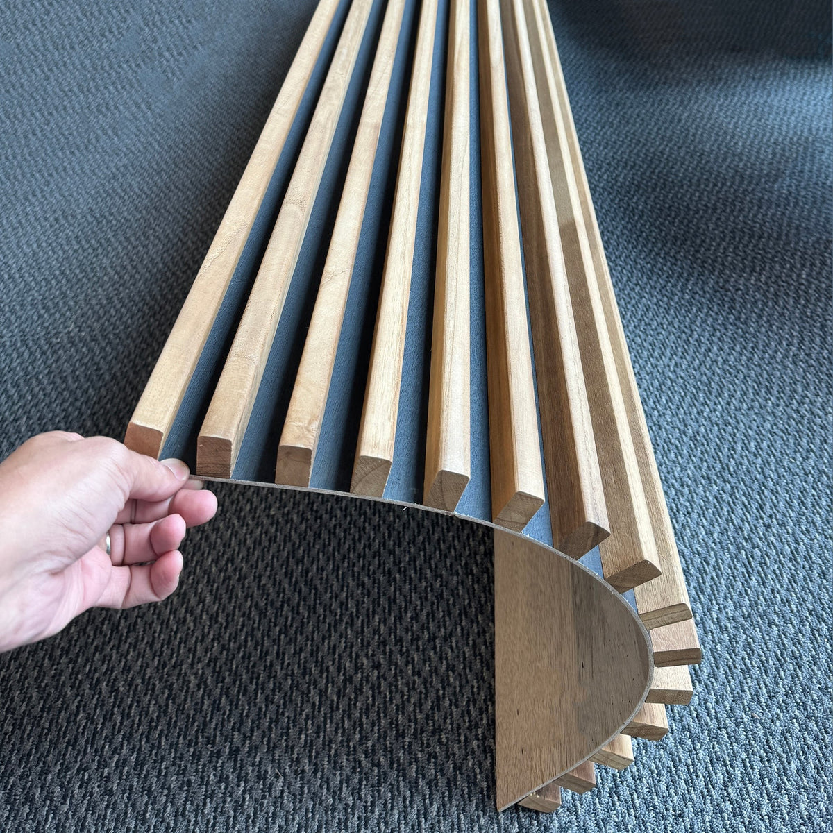 WOODFLEX Flexible Outdoor Hard Wood Batten Pool Fence Cladding - Oak ...