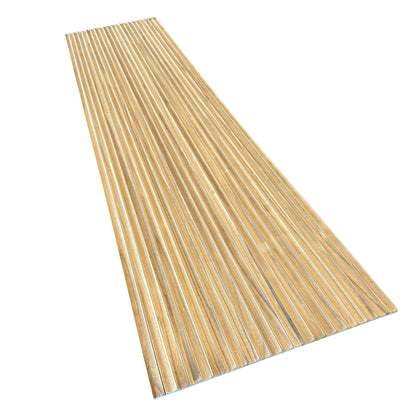 WOODFLEX Flexible Solid Paulownia Wood Slat Wall Panel - 2700mm x 600mm - Wave