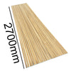 WOODFLEX Flexible Solid Paulownia Wood Slat Wall Panel - 2700mm x 600mm - Wave