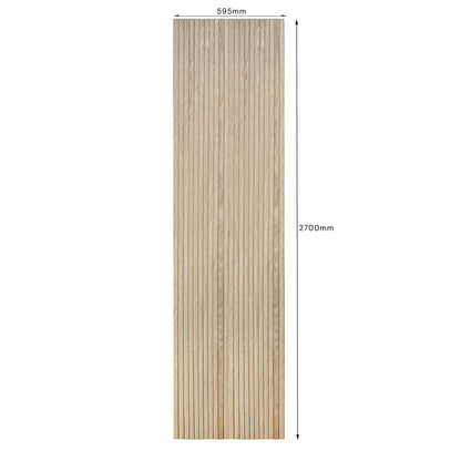 WOODFLEX Flexible Wooden Slat Wall Panel - Oak Veneer - 2700mm x 600mm - Trapezium