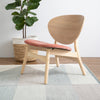 POLARA Lounge Chair - Oak & Salmon