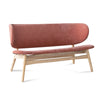 POLARA 2 Seater Lounge Chair - Oak & Salmon