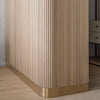 WOODFLEX Flexible Wooden Slat Wall Panel - Oak Veneer - 2700mm x 600mm - Trapezium