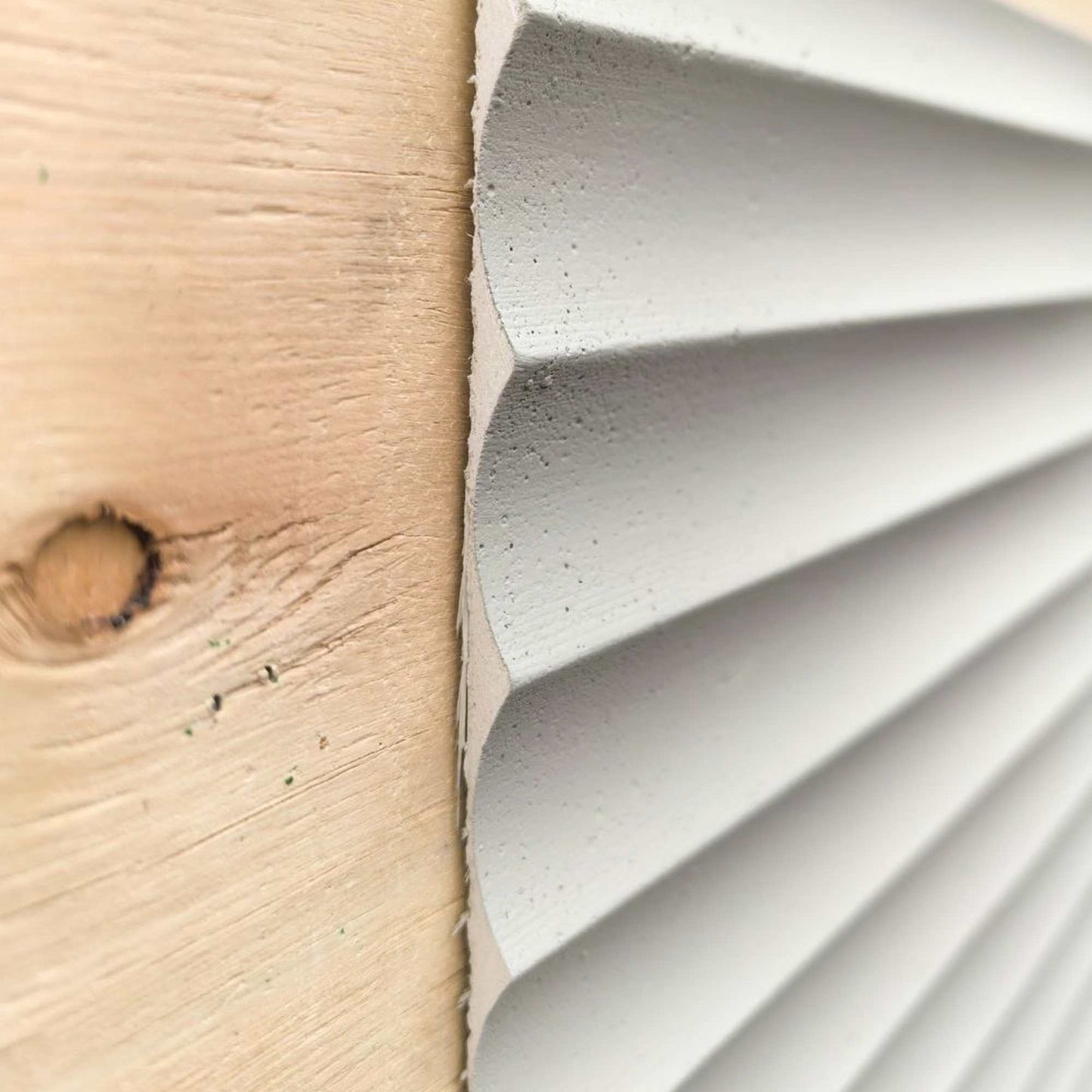 WOODFLEX Flexible SOFT STONE PANEL - RIPPLE BOARD White - 2700x600mm