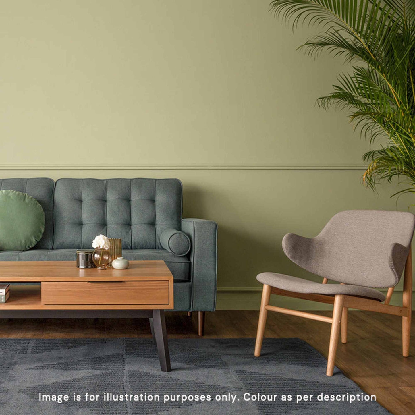 VERONIC Lounge Chair - Teal & Black