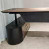 LUCA Sit & Stand Executive Desk with Electric Lift and Reversible Return 240cm - Warm Oak & Black