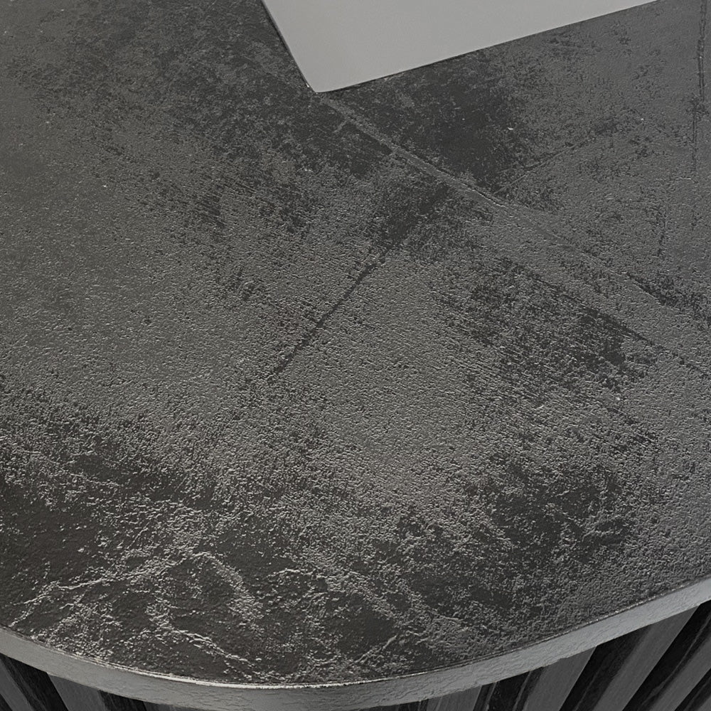 HALO Reception Desk 180cm - Oak / Black on Black