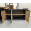 PHOENIX Sit & Stand Electric Lift Executive Desk with Right Return 2.2M - Warm Oak & Black