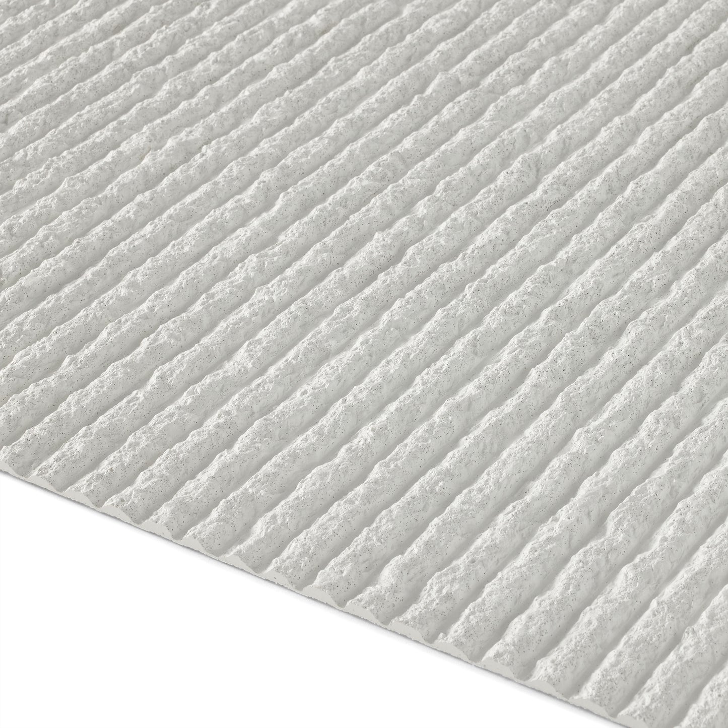 WOODFLEX FLEXIBLE SOFT STONE PANEL - ROUNDED LINE White - 1200 x 600mm