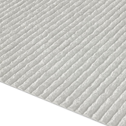 WOODFLEX FLEXIBLE SOFT STONE PANEL - ROUNDED LINE White - 1200 x 600mm