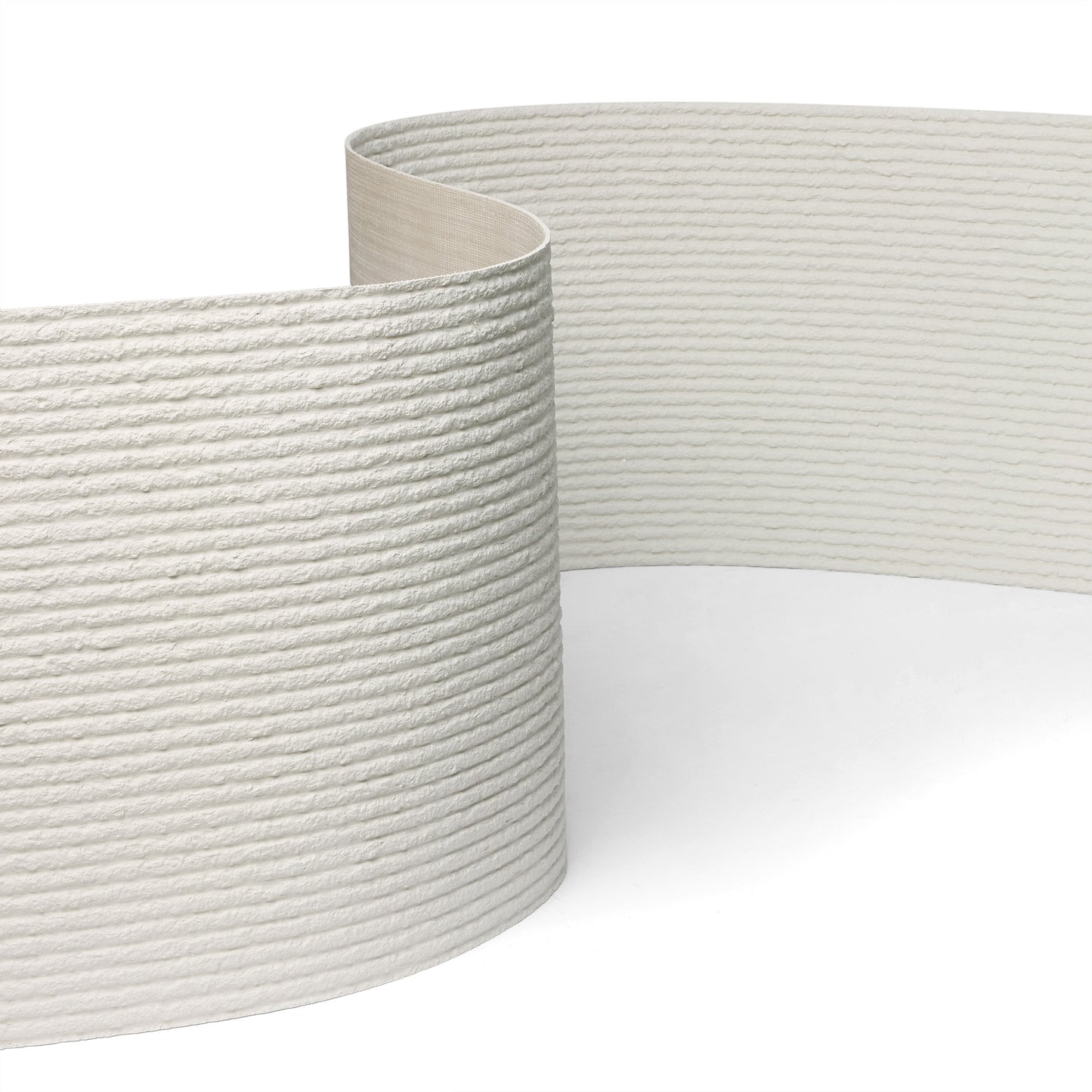 WOODFLEX FLEXIBLE SOFT STONE PANEL - ROUNDED LINE White - 1200 x 600mm