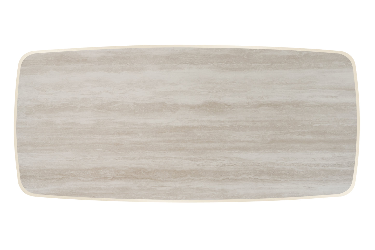 ECLIPSE 140cm Rectangular Coffee Table Travertine Look - Ivory