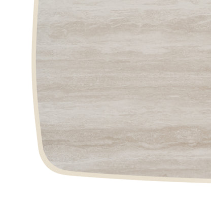 ECLIPSE 140cm Console Table with Travertine look Top - Ivory