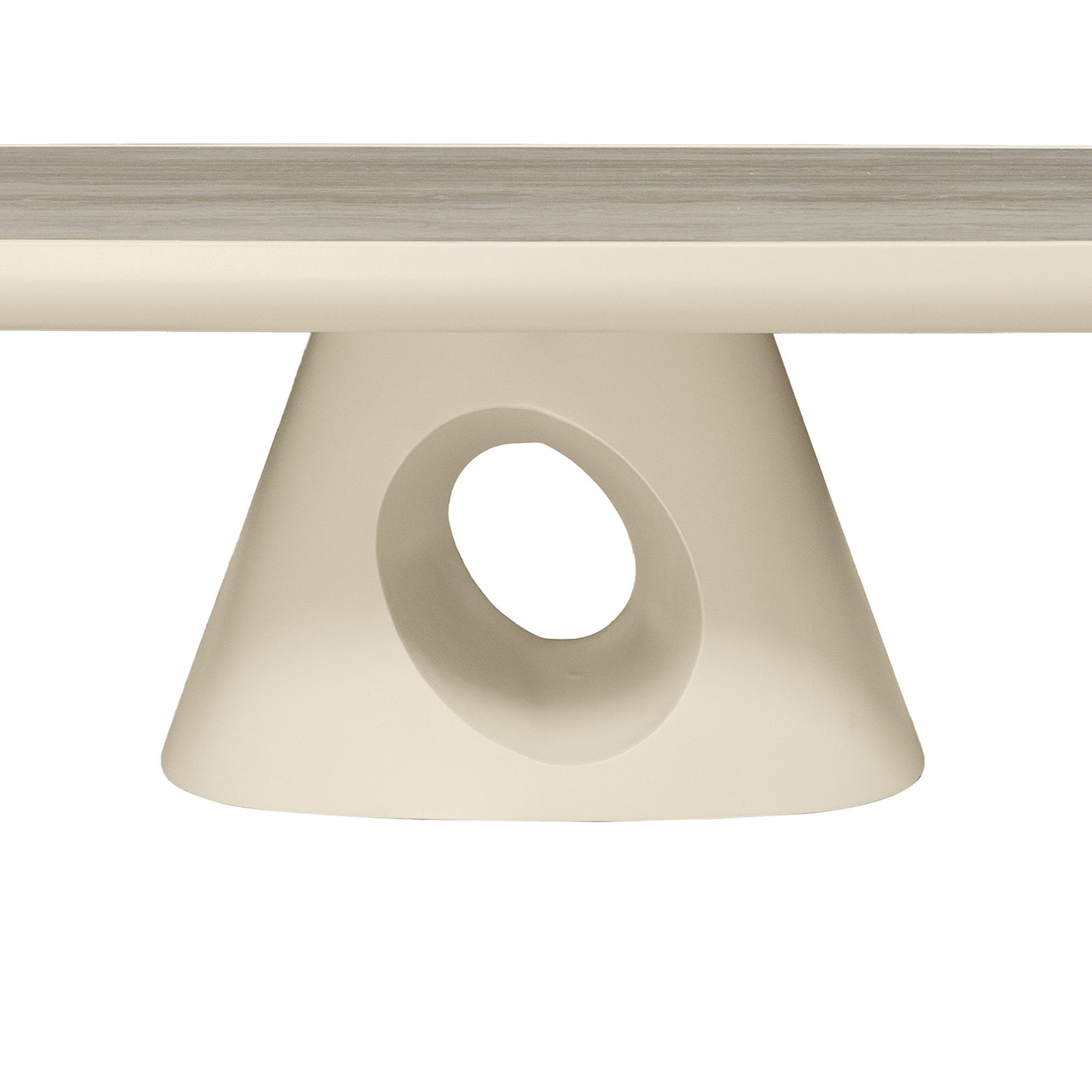 ECLIPSE 140cm Rectangular Coffee Table Travertine Look - Ivory