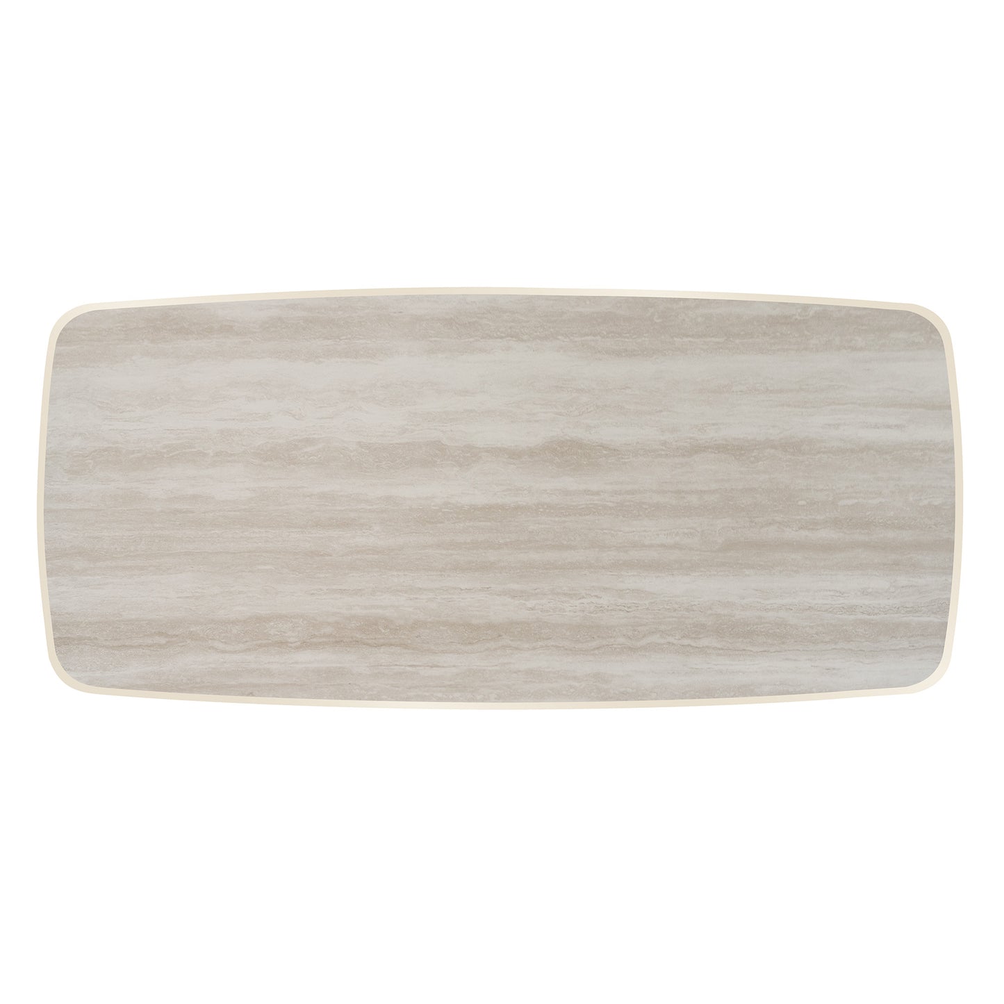 ECLIPSE 140cm Console Table with Travertine look Top - Ivory