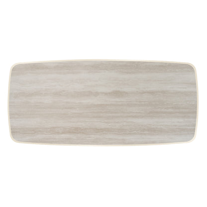 ECLIPSE 140cm Console Table with Travertine look Top - Ivory