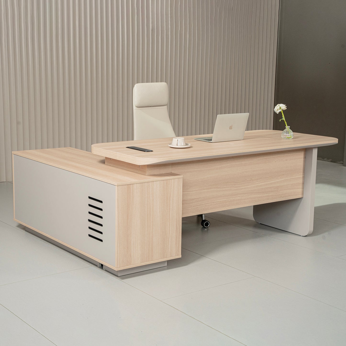 ORBAN Reversible Executive Desk 200cm - Oak