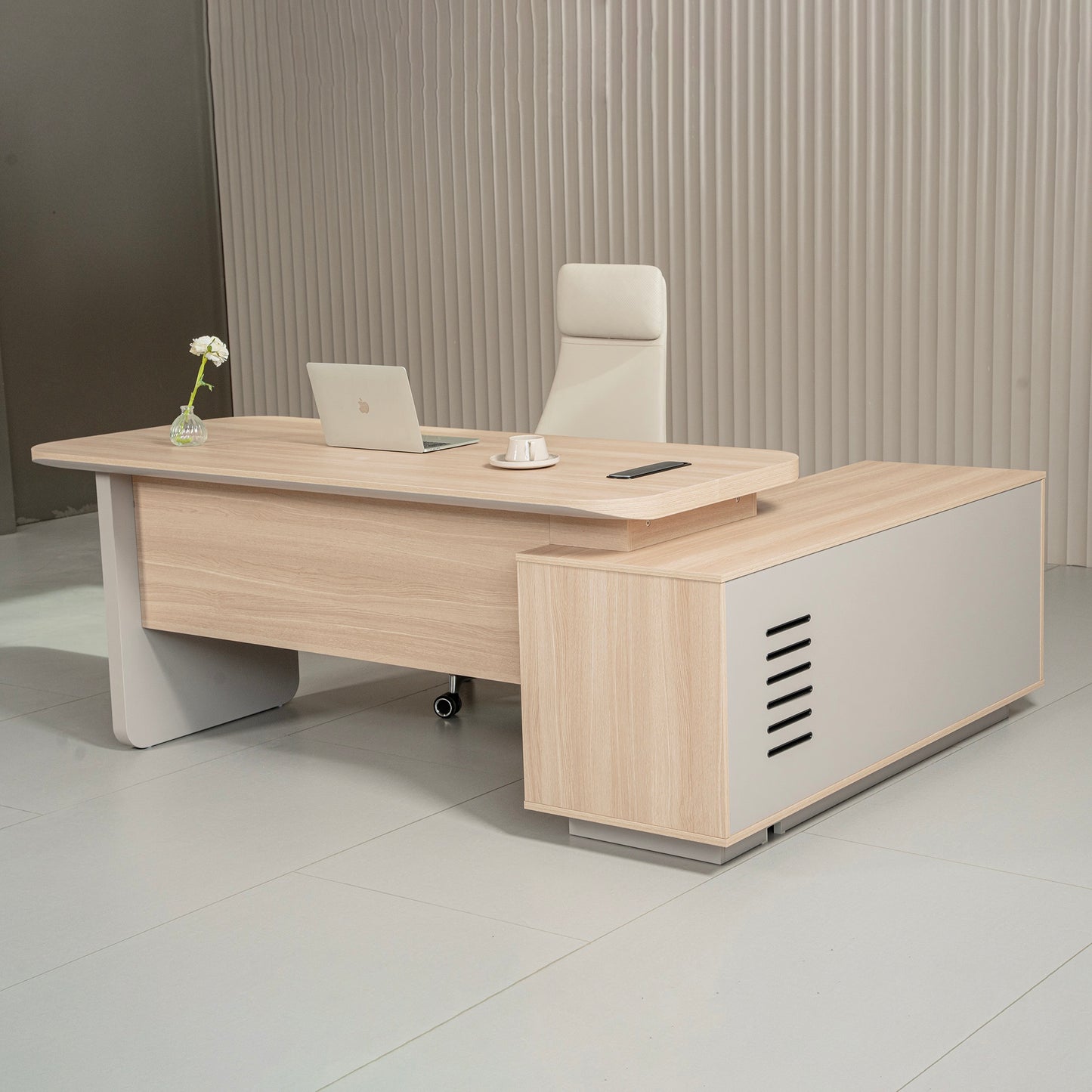ORBAN Reversible Executive Desk 200cm - Oak