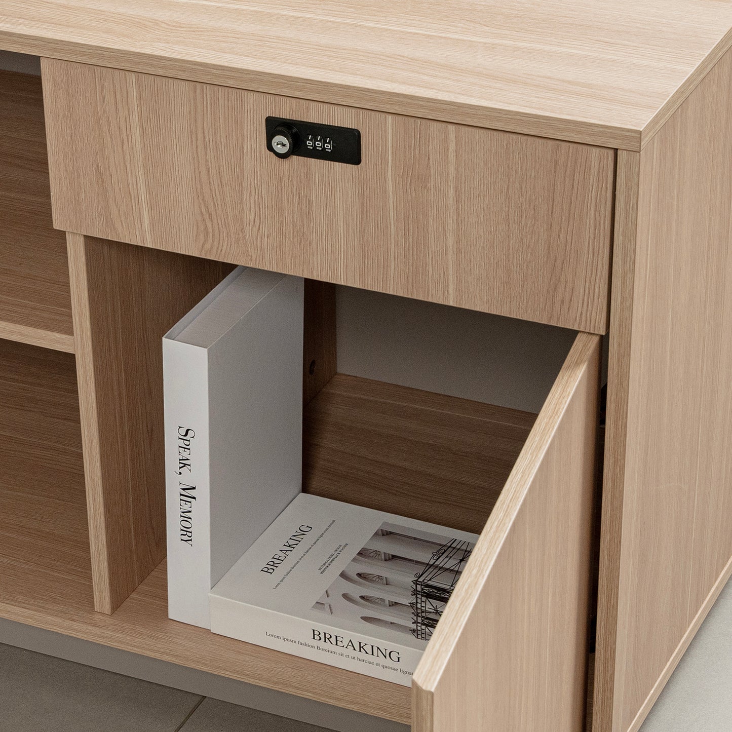 ORBAN Reversible Executive Desk 200cm - Oak