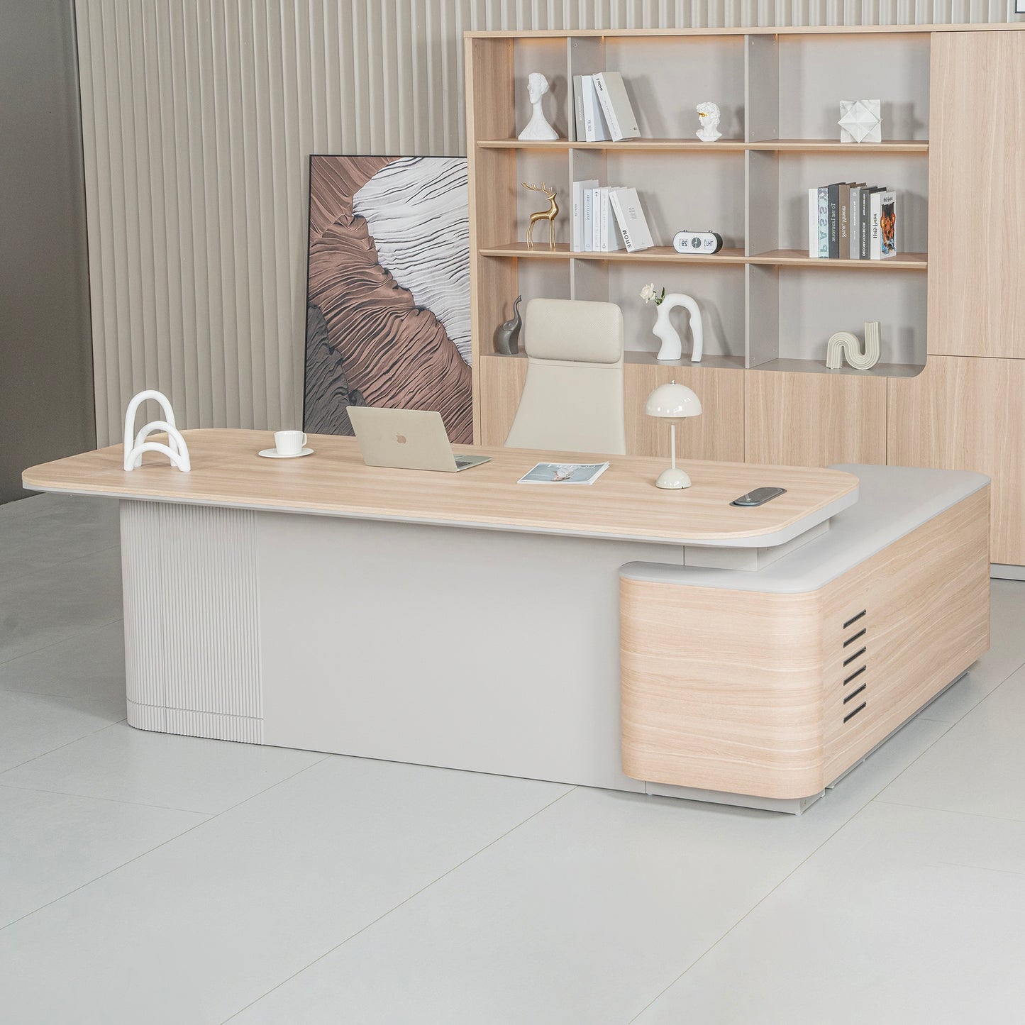 ORBAN Executive Desk Left Return 240cm - Oak
