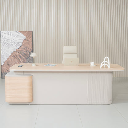 ORBAN Executive Desk Right Return 240cm - Oak