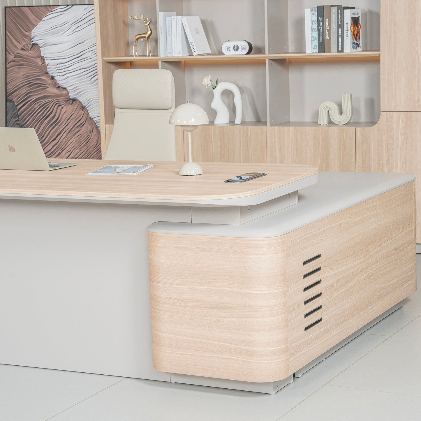 ORBAN Executive Desk Left Return 240cm - Oak
