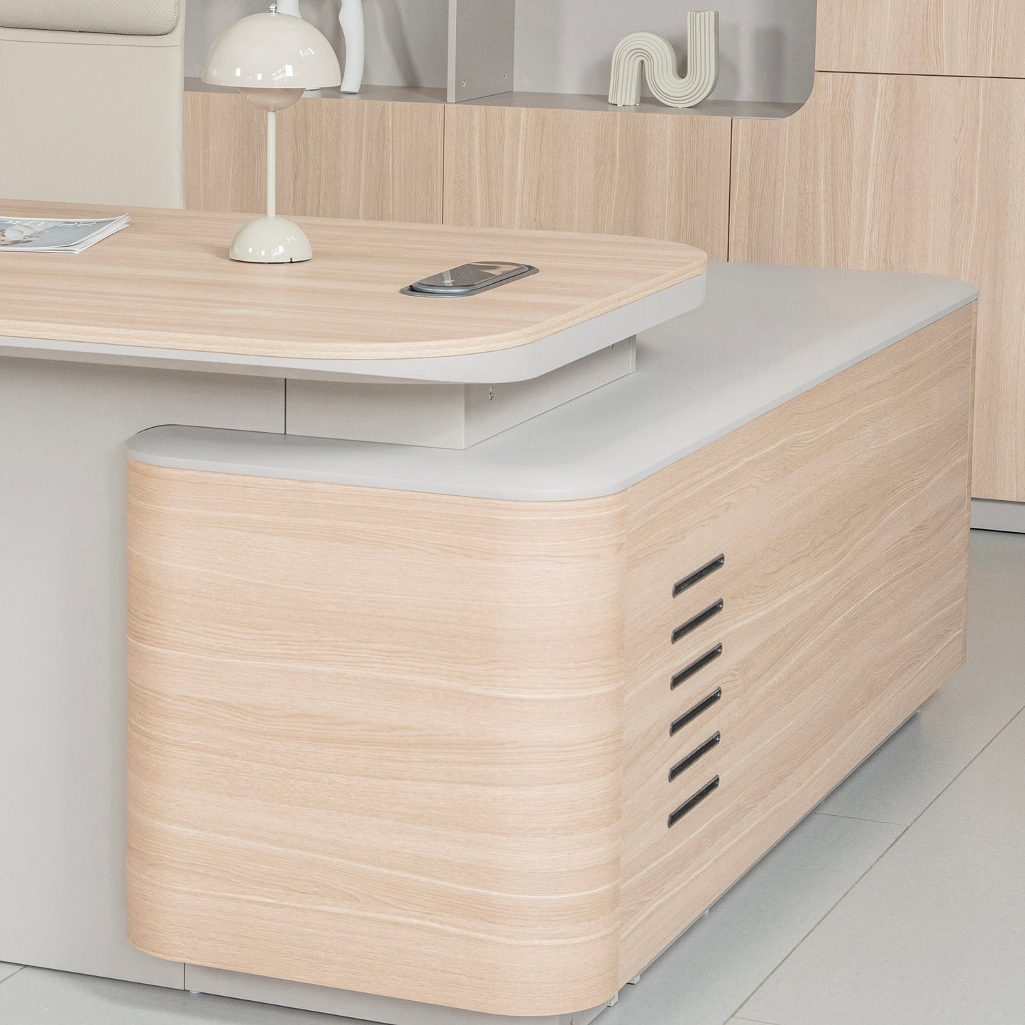 ORBAN Executive Desk Left Return 240cm - Oak