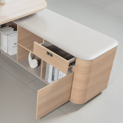 ORBAN Executive Desk Left Return 240cm - Oak