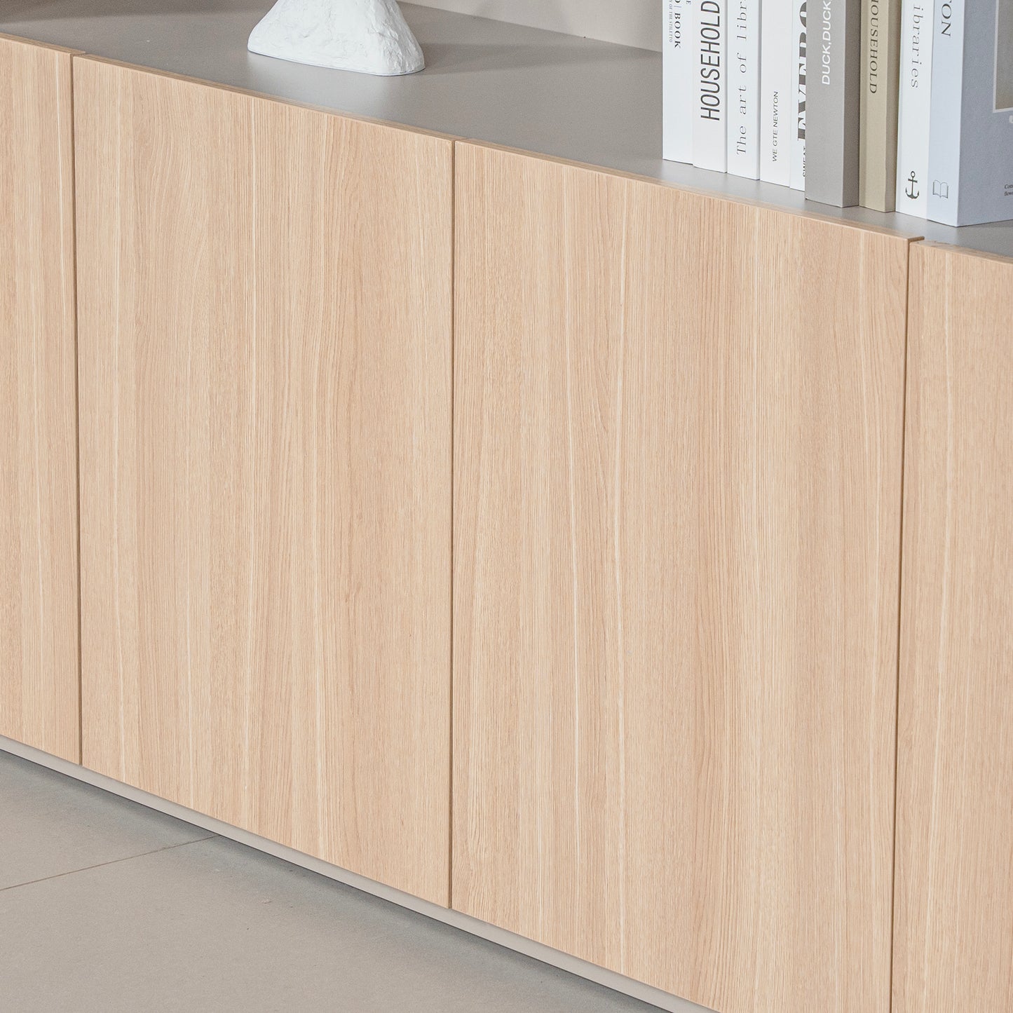 ORBAN 200cm Credenza Display Unit  Oak - 110cm High
