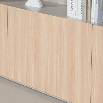 ORBAN 200cm Credenza Display Unit  Oak - 110cm High