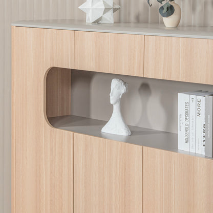 ORBAN 200cm Credenza Display Unit  Oak - 110cm High