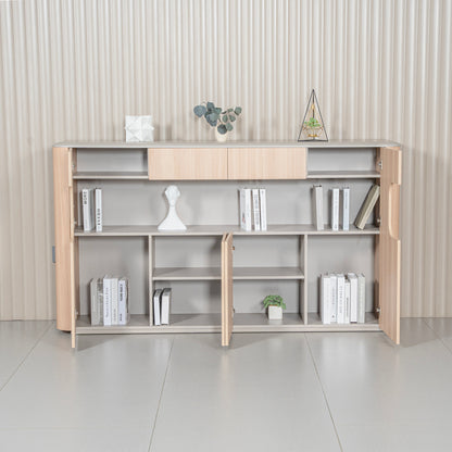 ORBAN 200cm Credenza Display Unit  Oak - 110cm High