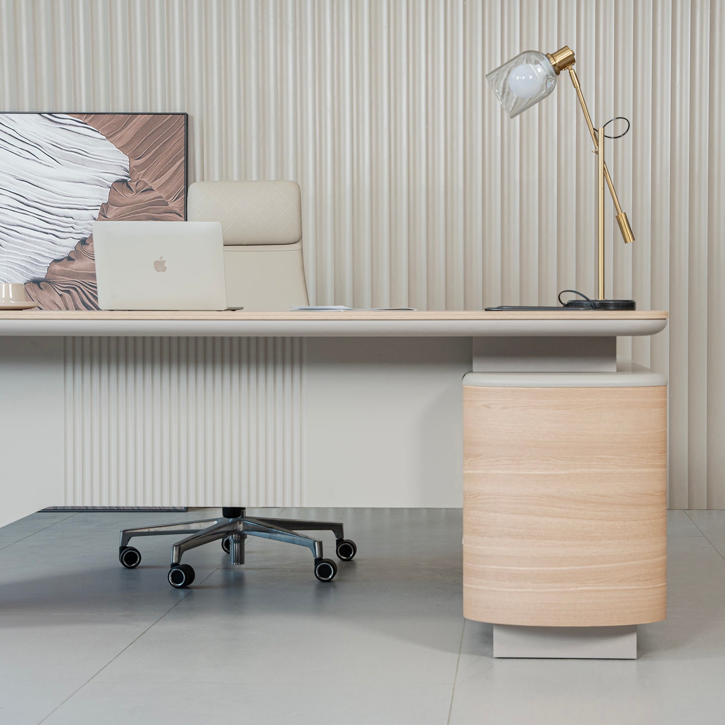IDALY Executive Desk Left Return 220cm - Oak