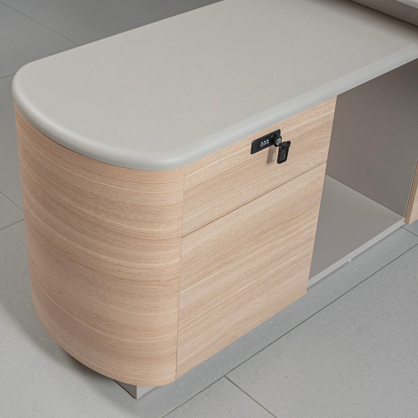 IDALY Executive Desk Left Return 220cm - Oak