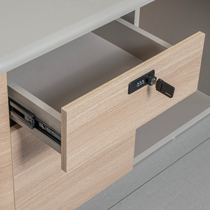IDALY Executive Desk Left Return 220cm - Oak