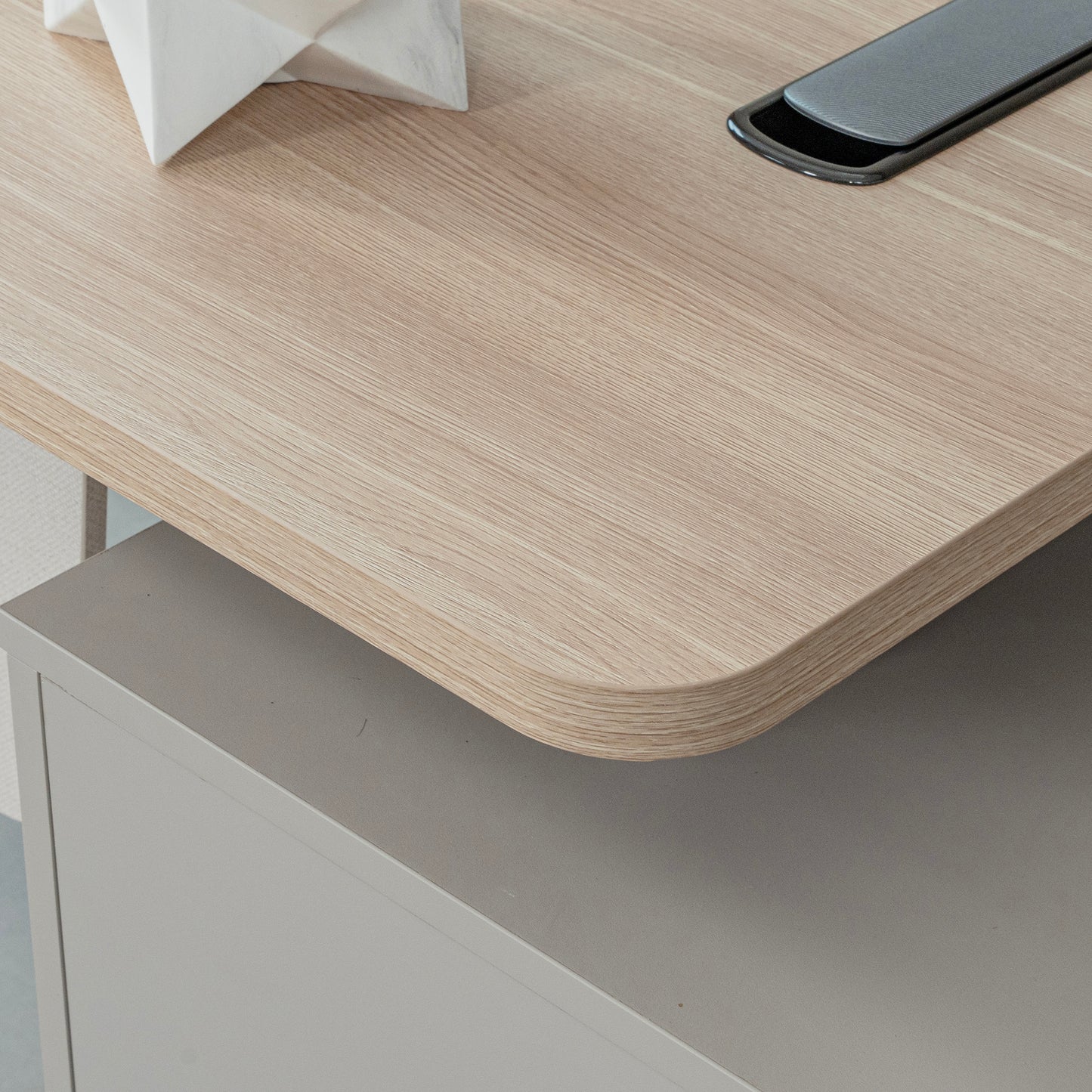 KELIAN Reversible Executive Desk with Return - 180cm - Oak