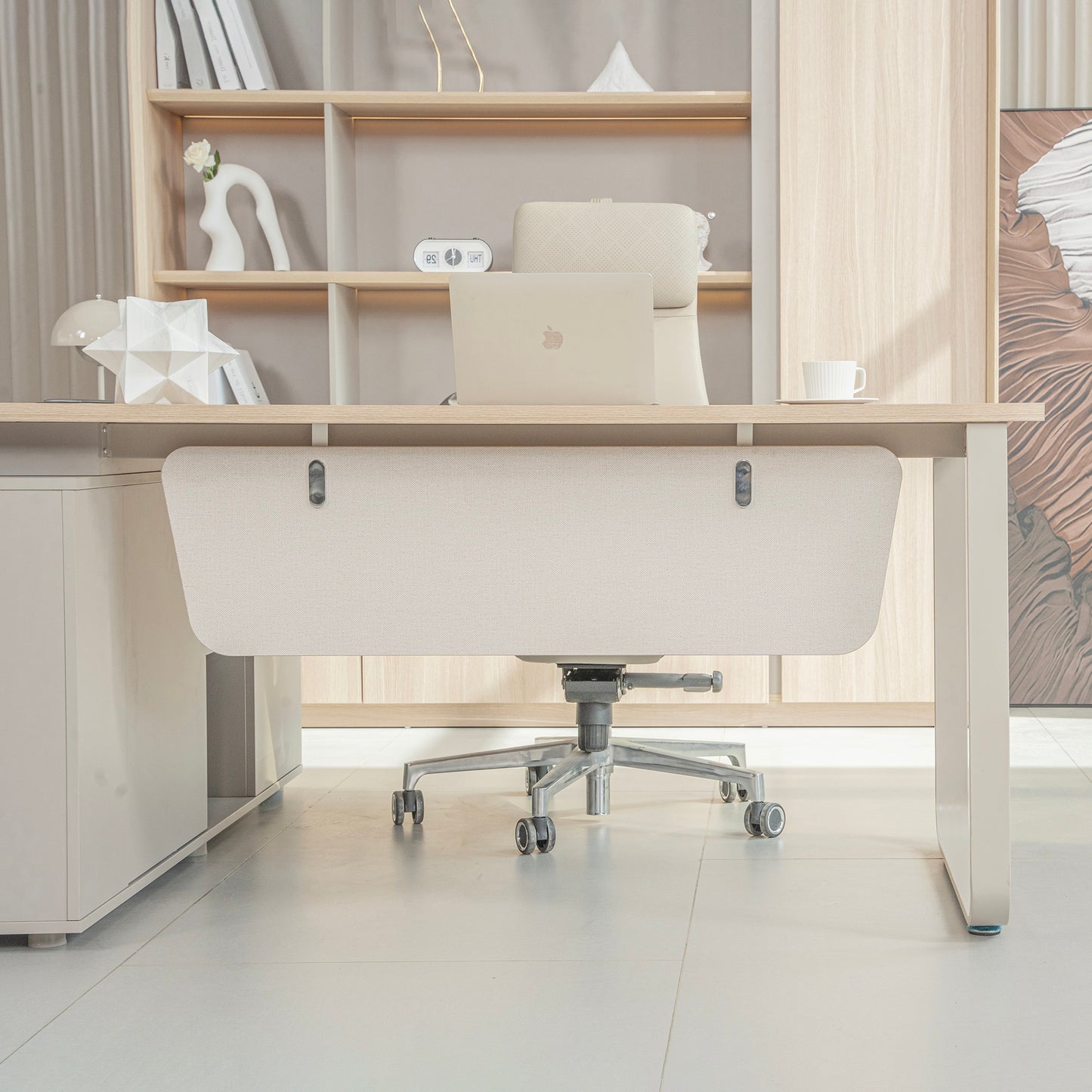 KELIAN Reversible Executive Desk with Return - 180cm - Oak